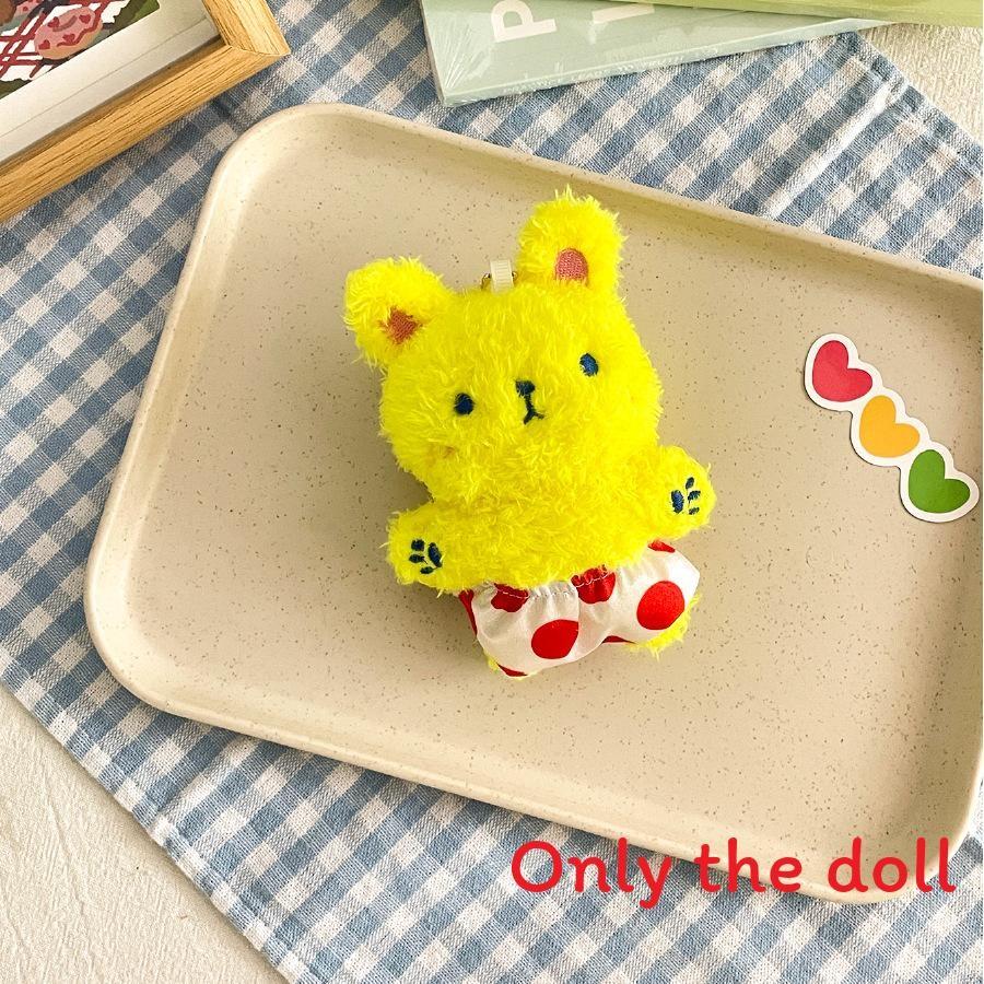 Cartoon Dog Shorts Rabbit Panda Plush Toy Keychain For Kids And Car Decor