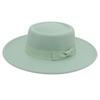 Korean Version Hat Versatile Bow Dome Convex Top Large Brim Fashion Casual Woolen Felt Hat Top Hat Hat