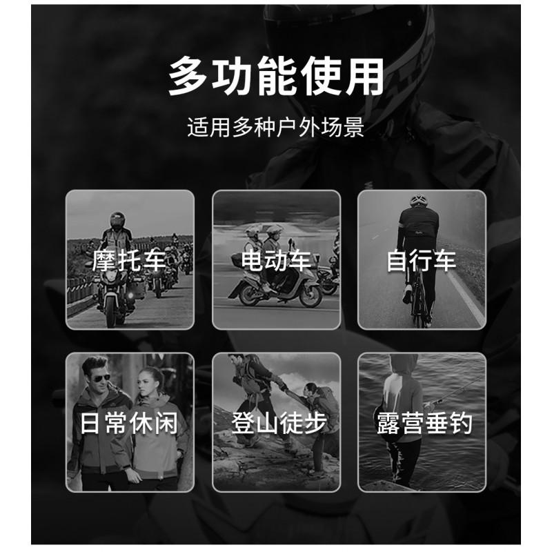 1 Reflective Waterproof Motorcycle Riding Jacket Windproof Hooded Long Sleeve Outdoor Cycling Running Use