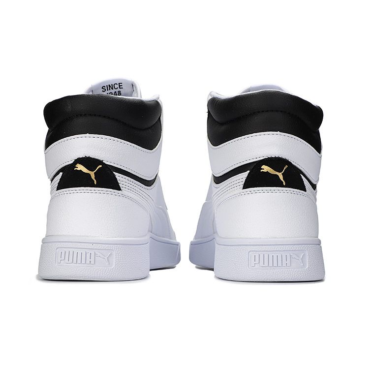 Puma Кроссовки унисекс Shuffle Mid White Black Gold Team-Gold 380748-01