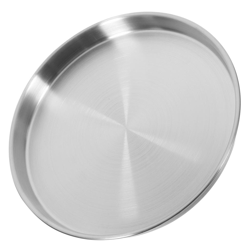 Stainless Steel Plate Food Kitchen Plates Multifunction 304 Round Serving Platter