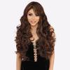 28" Auburn Balayage Curly Wig - Heat Resistant Synthetic Hair with Side Bangs, Natural Looking Loose Waves for Daily & Special Events