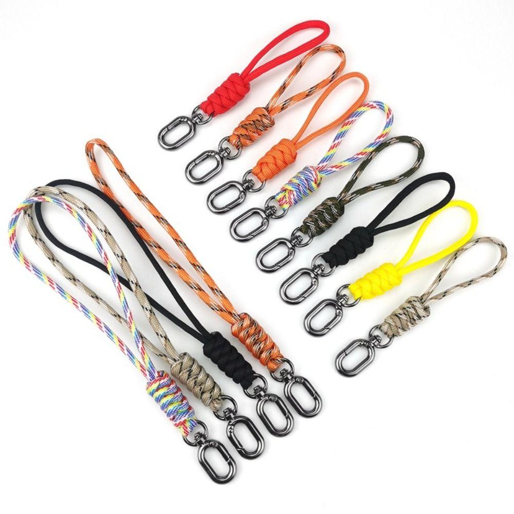 8 Styles Paracord Keychain Lanyard High Strength Parachute Cord Keychain Outdoor Tool
