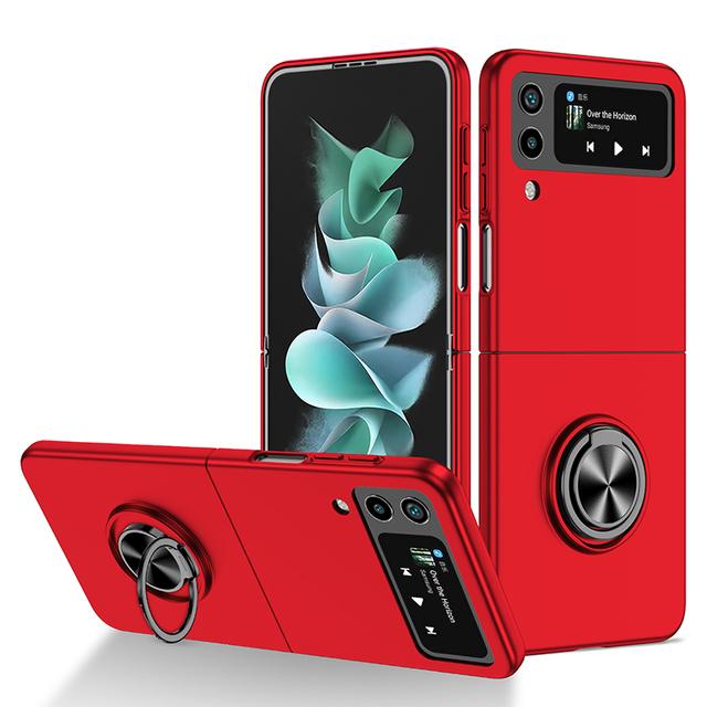 For Galaxy Z Flip 3 4 Case Shockproof Armor Magnet Ring Kickstand Bracket Back Cover Case For Samsung Galaxy Z Flip 1 2 5g Cases