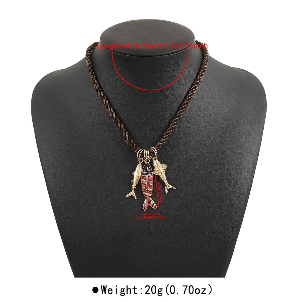 Tooxika Персонализированное ожерелье ручной работы в океанском стиле, летнее, для пары, для подруг, разноцветное веревочное ожерелье