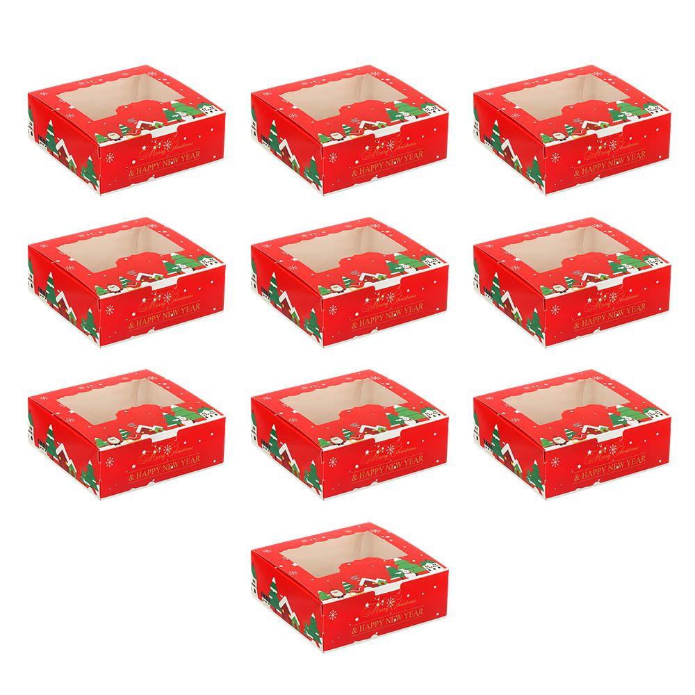 Чашка Печенье Рождественские Картонные Коробки для Торта Коробка для Упаковки Торта Рождественская Подарочная Коробка Коробка для Упаковки Подарков