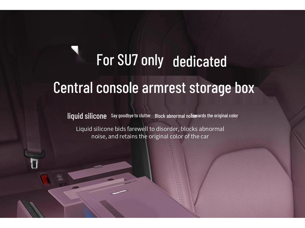 Compatible Armrest Box Storage for Xiaomi SU7/YU7 - Car Center Console Storage Organizer.