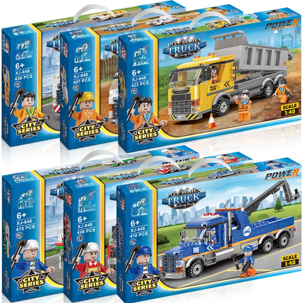 City Engineering Vehicle Building Blocks Kids Small Particle Assembly Building Bricks Car Model Toys For Boys Gifts