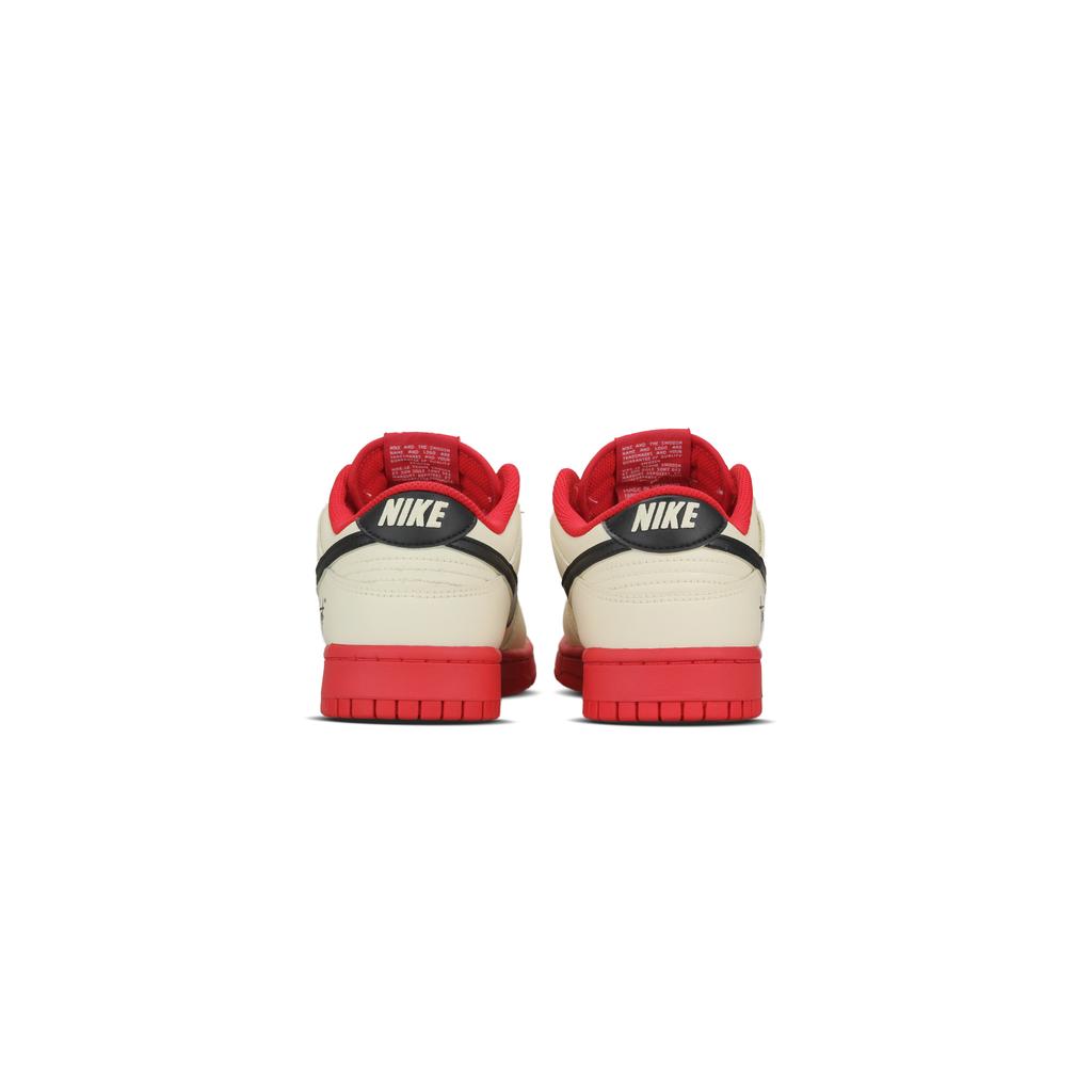 Nike Dunk Abrasion Resistant Slip Resistant Low top Skateboard Shoes Unisex Beige Red HF5441-104(Team882)