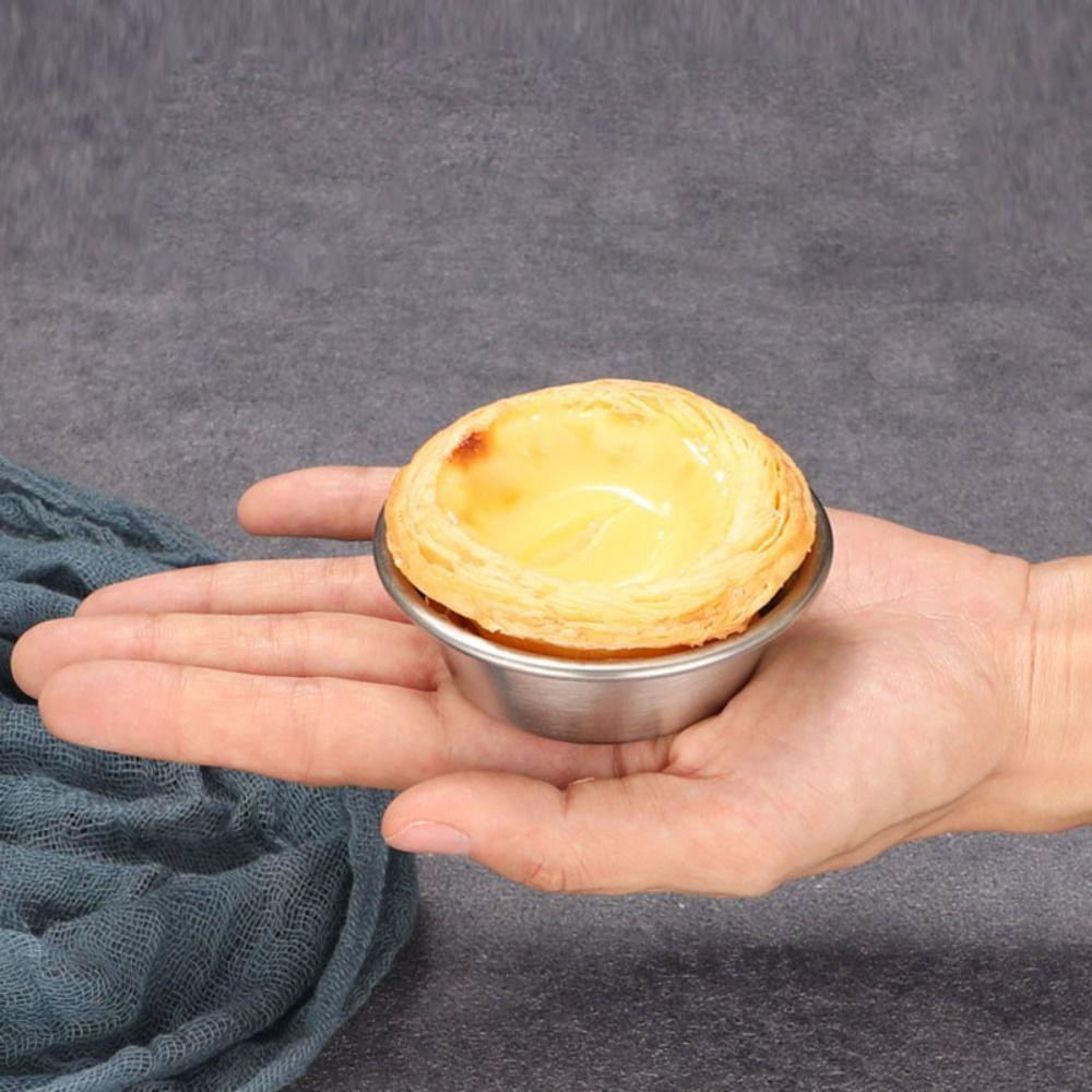 5pcs Reusable Cookie Mold Round Muffin Cake Pans Kitchen Gadgets Egg Tart Mold Pudding