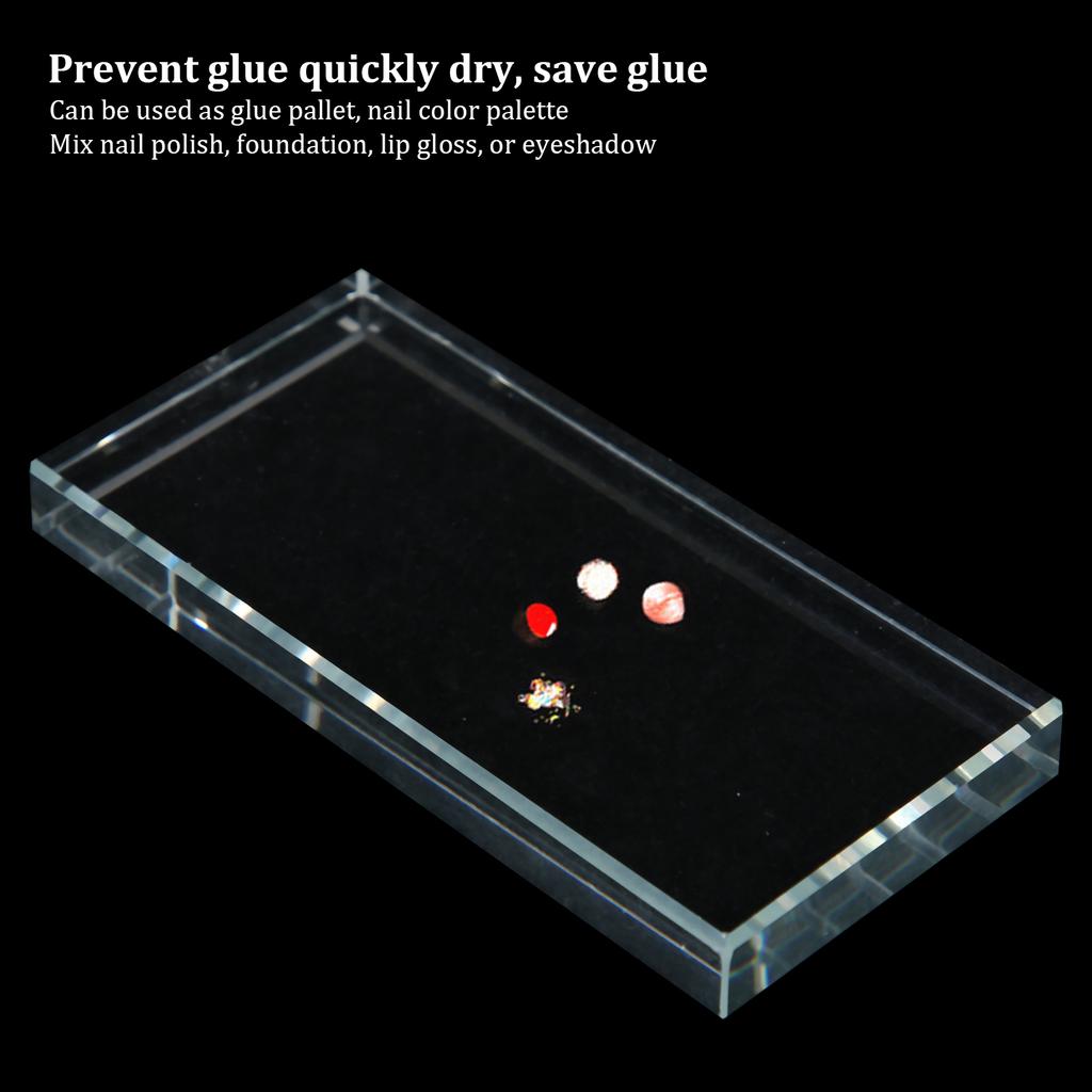 Палитры для нейл-арта, прямоугольный стакан для смешивания цветов, держатель для клея для накладных ресниц