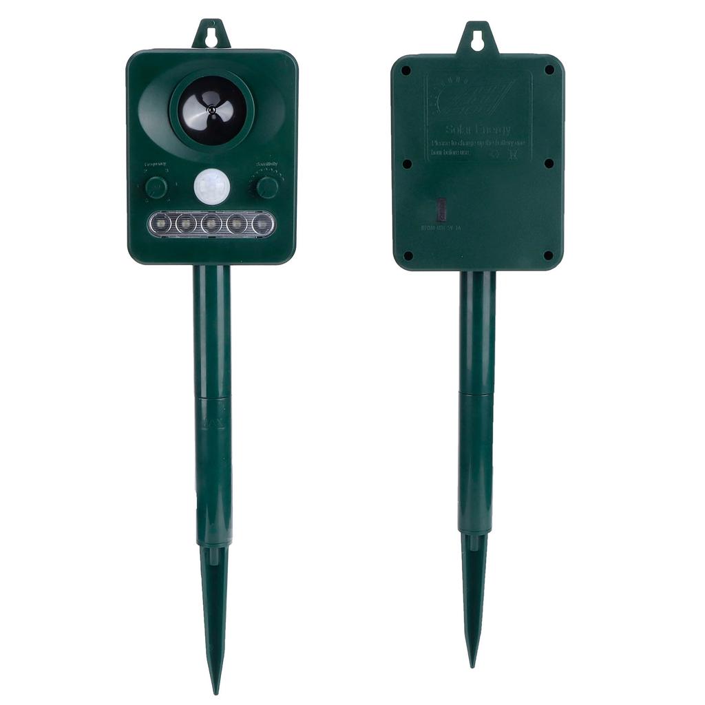 Solar Bird Repellent Outdoor USB Ultrasonic Mouse Insect Repeller with LED Strobe Light