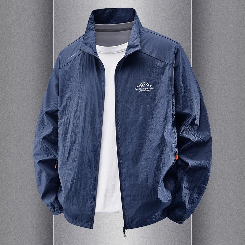 Sunscreen Jacket for Men Summer Thin Lightweight Breathable UV Protection Ice Silk Outdoor Fishing Hiking Sikn Coats