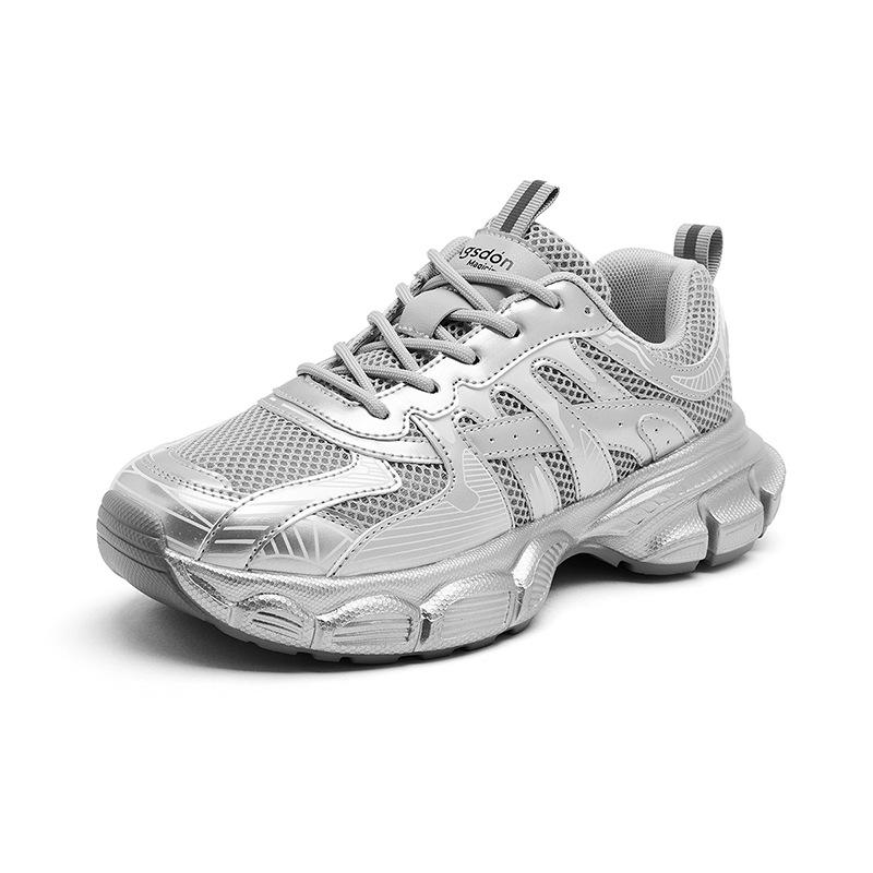 Augustine Silver Dad Shoes Women's 2025 New Summer Platform Paris Sports Shoes Soft Sole Light Casual Shoes