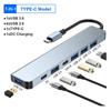 USB C Hub 7 Ports Multi USB Splitter Type C Dock Station USB 3.0 2.0 PD Adapter for Xiaomi MacBook Pro Plug and Play Support U Disk Keyboard Mouse