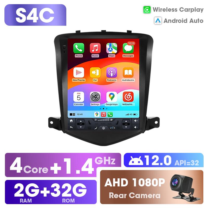 Autoradio GPS avec lecteur multimédia Android Auto pour Chevrolet Cruze J300 2008-2012 2 Din, Carplay sans fil UIS7865, DSP 8 cœurs, Audio FM AM,