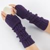 Fashion Elastic Soft Thick Warm Fingerless  Mittens Long Knitted Gloves Arm Warmers
