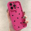 Черный Чехол-Сердечко Мягкий Матовый для iPhone 17 Air 11 12 13 14 Pro 16E 7 8 Plus Чехол для iPhone 15 16 17 Pro Max