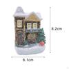 Christmas Lighted Snow House Glowing Multifunctional Desktop Table Centerpieces Statue for