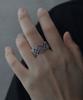 Vivus Prio Bold White Gold Silver Ring