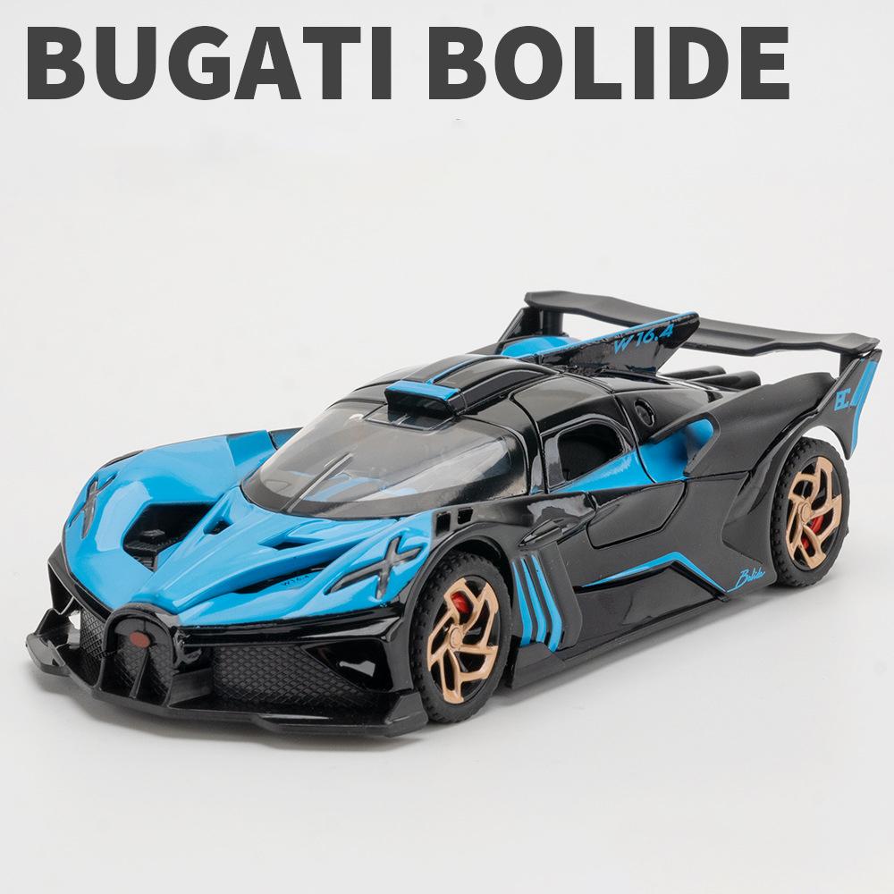 1/32 Bugatti Bolide Supercar литая игрушечная модель автомобиля со звуком и светом детские игрушки коллекционные предметы подарок на день рождения