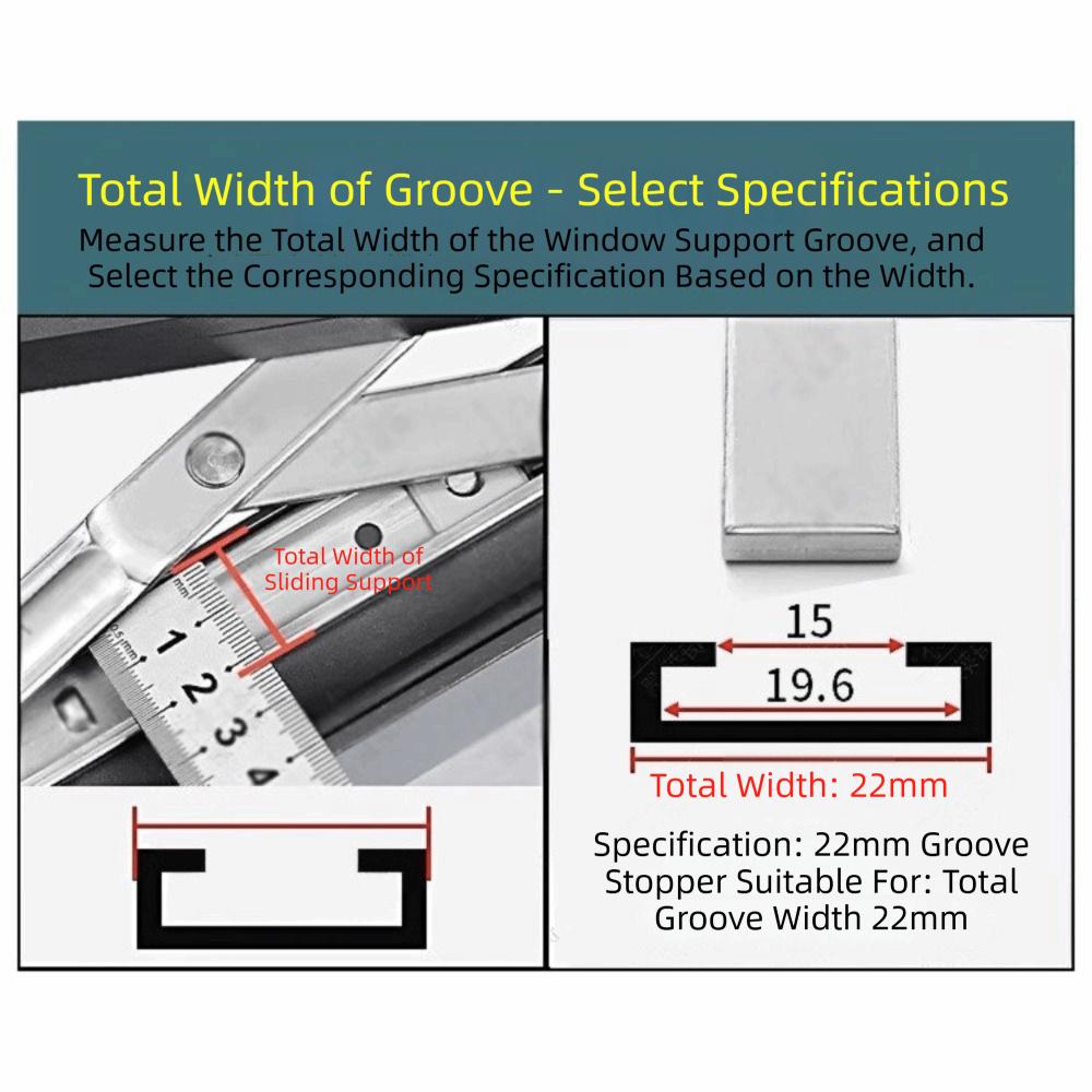 Stainless Steel Window Limiter Non Punching Portable Limit Lock Casement Window