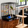 3 Pack Wooden Bird Ladder, Bird Cage Ladder Climbing Toys for Parakeets, Parrots, Cockatoo & Lovebirds