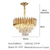 Modern Bedroom Living Dining Room Lighting Luxury Crystal Pendant Lights Gold Ceiling Chandelier Indoor Decorations Led Fixture