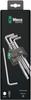WERA Ball Point Hex Wrench Set with 073391 9-Piece Hex-Plus L-Shaped Holder,