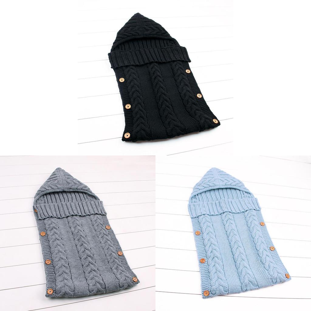 Premium Quality Newborn Sleeping Bag Baby Infants Knit Crochet Swaddle Wrap