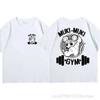 Anime T Shirt Men's 100% Cotton Leisure T-Shirts Crew Neck Mice Muki- Muki Gym Tee Shirt Short Sleeve Clothes Printed