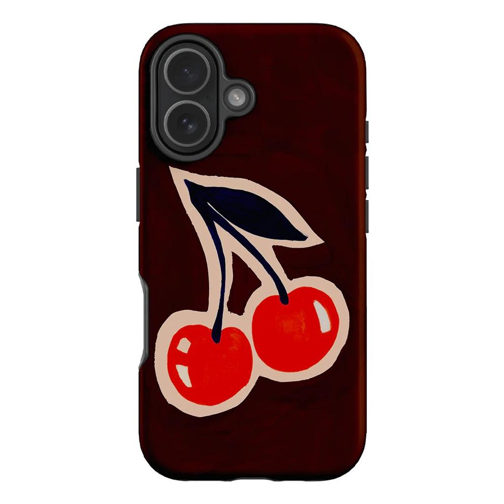 Чехол Clmj Вишневая Роза для iPhone 17 16e 16 15 14 13 12 11 X XS XR XSMAX 8 Air Pro Max Plus Роскошная двухслойная задняя крышка