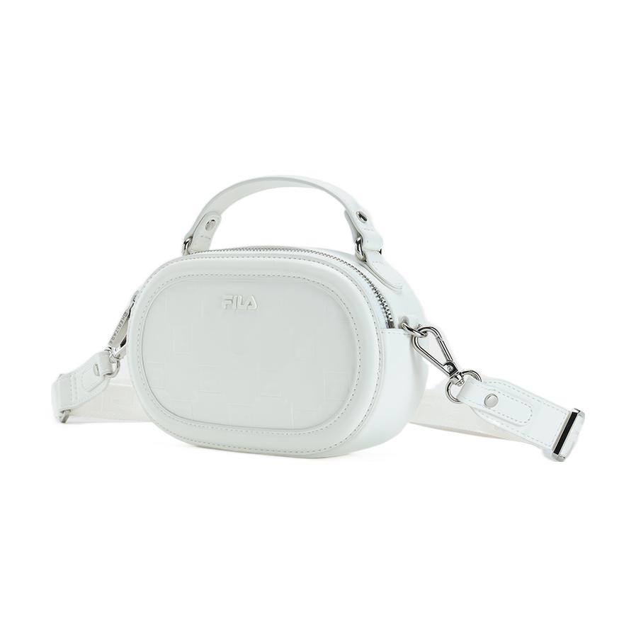 New FILA Plain Weave PU Handbag, Crossbody Bag, Crossbody Bag Trumpets Women's White F13W338169F-WT