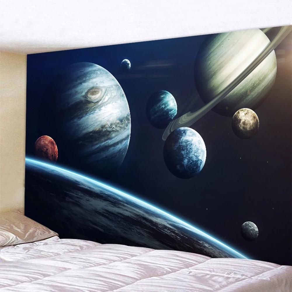 Cosmic Planet Home Decoration Tapestry Background Cloth Yoga Mat Bed Sheet Sofa Blanket