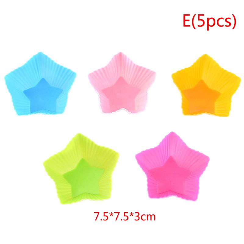 5 шт./компл. силиконовые формы для торта, инструменты для выпечки, силиконовые формы для кексов и маффинов, кексов для самостоятельного изготовления, случайный цвет