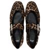 Zara Elegant Printed Round Toe Vintage Flat Mary Jane Shoes Women Shoes Leopard-Print 13522410