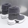 Women's Wedge Heel Ankle Boot Warm Plush Winter Shoes for Woman High Heels Ladies Boot Women Snow Boots Winter Shoes Plus Size