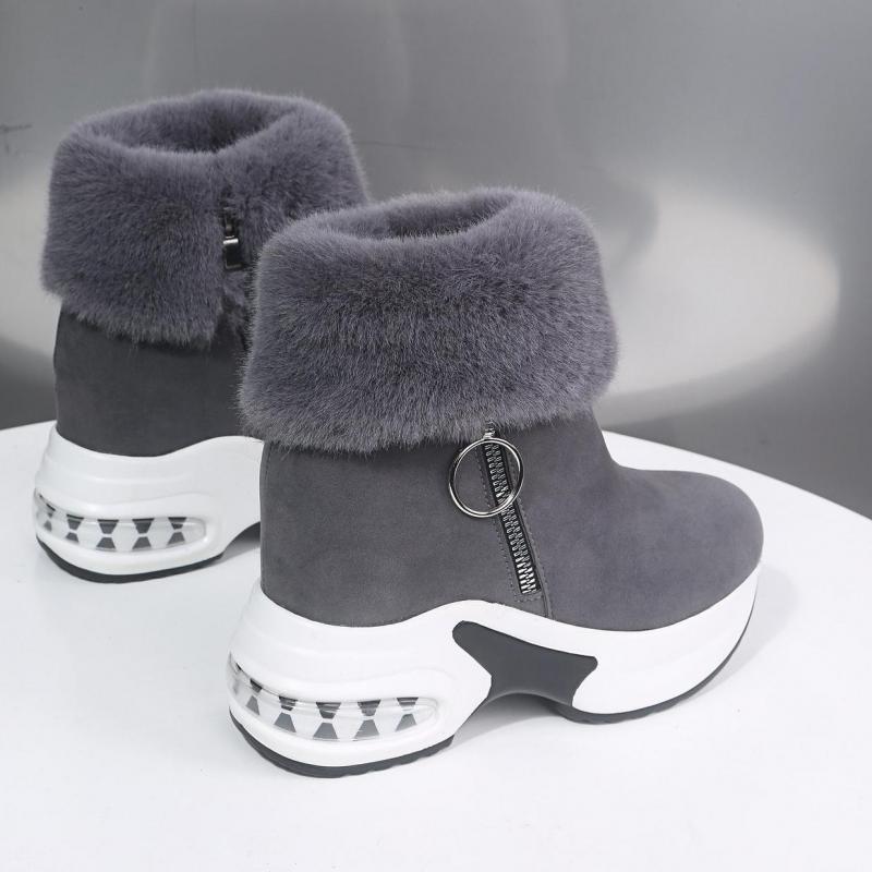 Women's Wedge Heel Ankle Boot Warm Plush Winter Shoes for Woman High Heels Ladies Boot Women Snow Boots Winter Shoes Plus Size