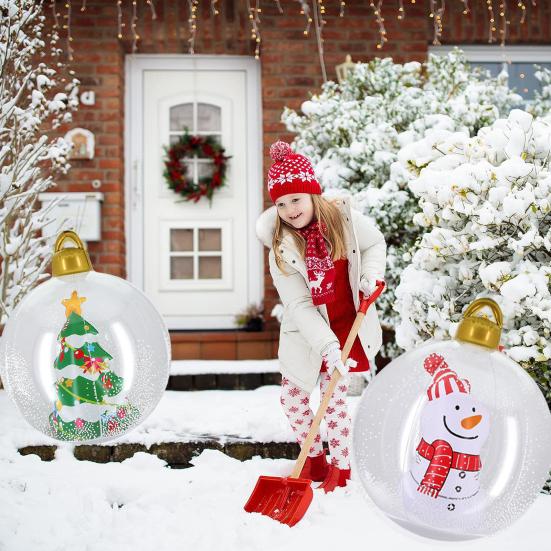 Yousheng уличный рождественский снежный шар надувной водонепроницаемый снеговик/рождественская елка/стиль Санта-Клауса гигантские большие шары рождественские украшения