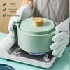 In-Stock Silicone Heat-Insulating Gloves with Padded Five-Finger Design and Widened Edge for Baking and Oven Use