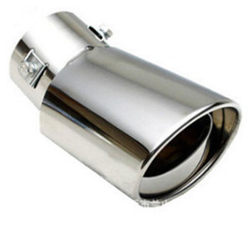 Car Universal Round Bend Stainless Steel Chrome Exhaust Tail Muffler Tip Pipe