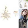 Трендовые серьги-пусеты в форме звезды из сплава, модные серьги со стразами, весенний стиль 2022 года