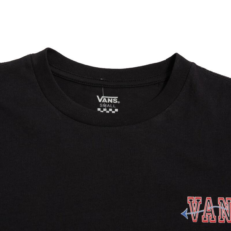 Vans Футболка с коротким рукавом и круглым вырезом с радужным логотипом, женские топы, черные VN0A54LLBLK