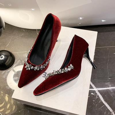 Модная женская обувь 2025 Модные туфли-лодочки на высоком каблуке Новые хрустальные офисные и карьерные Сексуальные больших размеров Бестселлер Туфли на высоком каблуке Zapatos