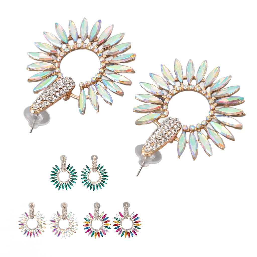 Модные серьги-подвески со стразами, большие серьги-люстры для женщин