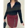 Miss Biggie Fashion Plus Size Slim Looking All-Matching Turn-down Collar Long Sleeve Knitting Short Top Sun Protection Cardigan