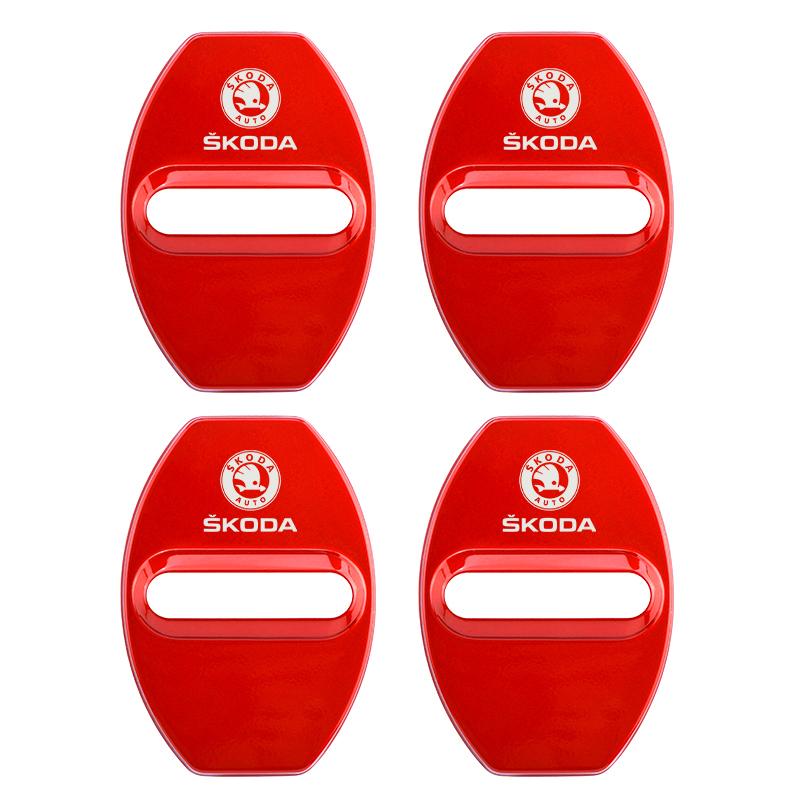 NADH5 Door Lock Decoration Protection Cover - Emblem Case, Accessories for Skoda Models (Fabia, Octavia, Kodiaq, Superb, Karoq)