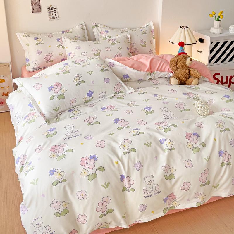 Постельные принадлежности Простыня 1,8 м, пододеяльник, двуспальная спальня, комплект из 3 шт./4 шт.