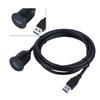USB 3.0 Mount CableUSB Extension Flush, Dash, Panel Mount Cable, for Car, Boat, Motorcycle (1M)