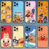 Аниме А-Анпанман Милый Чехол для Телефона Для iPhone 16,15,14,13,12,11,Pro,X,XS,Max,XR,Plus,Mini Мягкий Черный Чехол